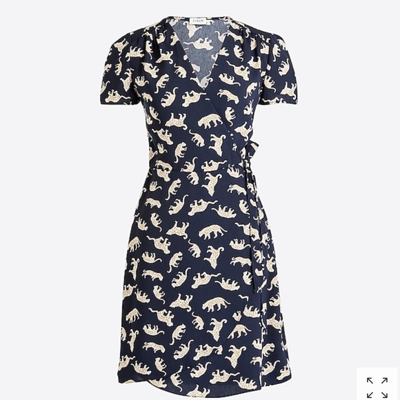 J. Crew Factory Dresses & Skirts - J crew• Cheetah Print Wrap Dress